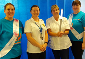 Hospital staff carry the torch for good hand hygiene